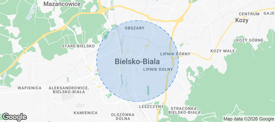 Bielsko-Biala Airbnb map
